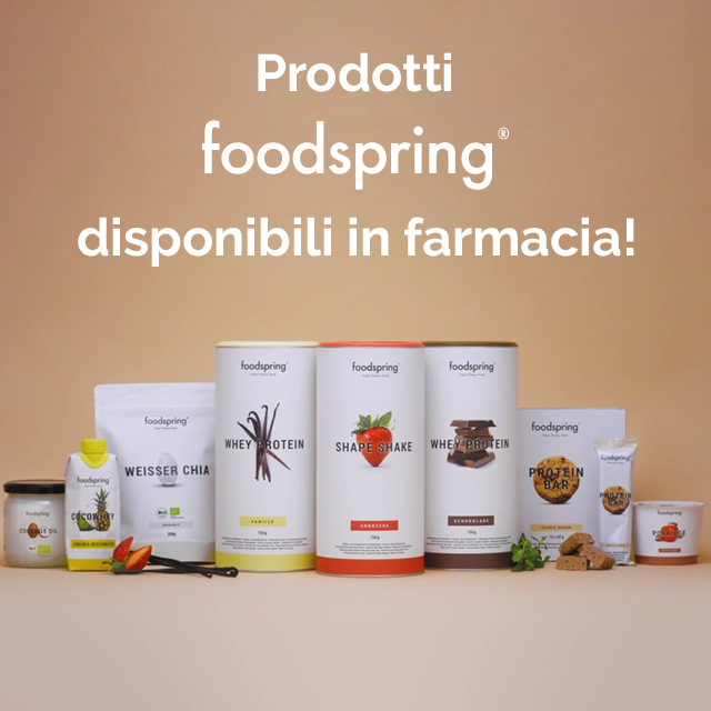 Prodotti foodspring disponibili in farmacia!